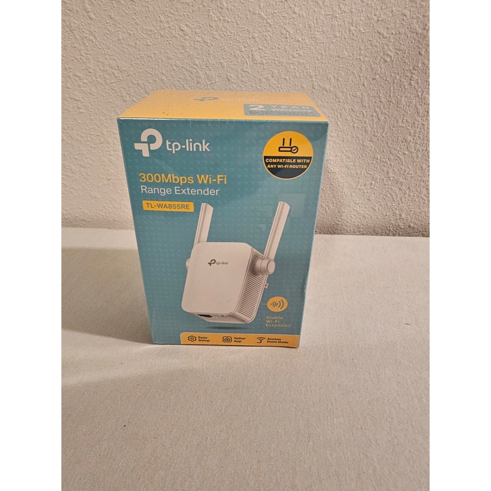 TP-Link TL-WA855RE Wi-Fi Range Extender 300Mbps White Wall-Plug Design